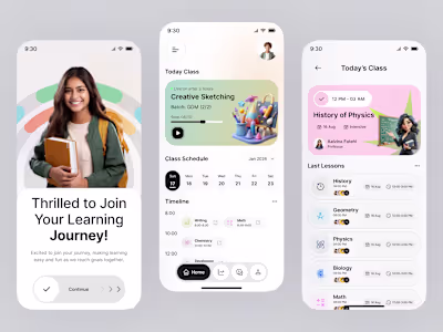 School Management App UI Design