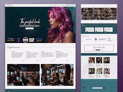 Website for Hair Salon ✦ MM Salon
