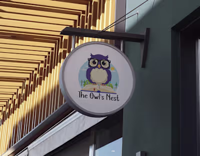 Logo Design Mock up The Owl's Nest