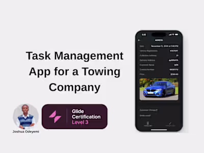 Task Management App for Towing Company