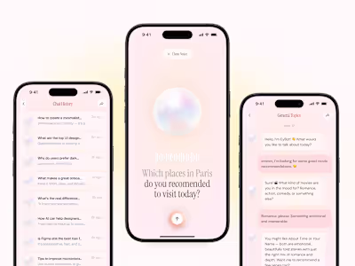 Corelia - Mobile Chatbot App Design