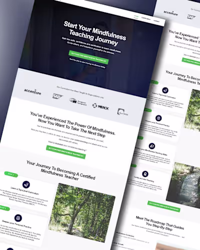 Mindfulness Teaching Journey Website Development