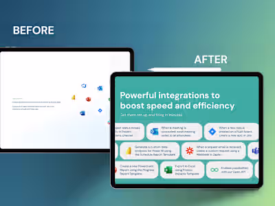 Redesign for an all-in-one Work Management System platform