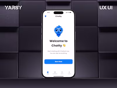 Chatty - AI Chatbot | Mobile Application | App Design