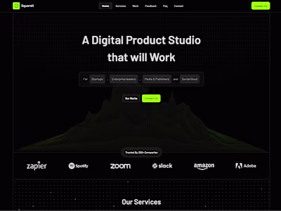 SquareIt - Digital Studio Landing Page - Personal Project