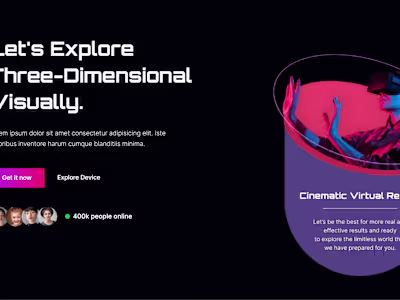 VR Headset Website