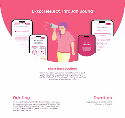 Ekko - UX Expert Passion Project | Behance