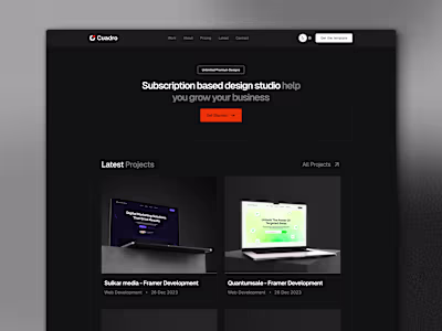 Cuadro — Website Design & Framer Development