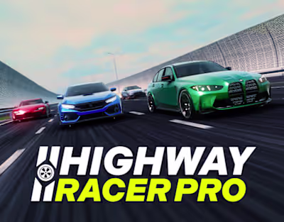 Highway Racer Pro Mobile Game UI/UX