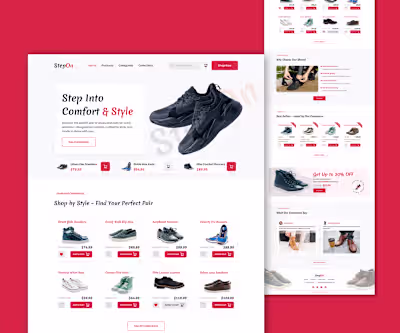 Shoe Website Landing Page by Figma