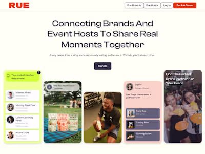 Rue: Colorful and Dynamic Start-Up Landing Page That Converts