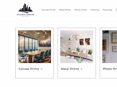 Shopify E-commerce Development for Atlanta Canvas & Print
