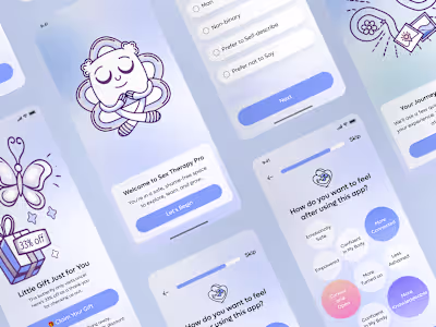 Mobile App UI/UX for Sex Therapy Pro Wellness Onboarding