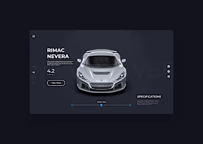 Ux-Ui Web Concept Design - Rimac Nevera