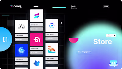 Shop & blog page, i like playing with color and minimal elem...