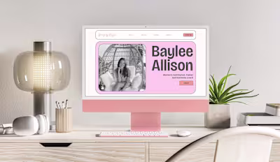 Landing Page Design -  Baylee Allison
