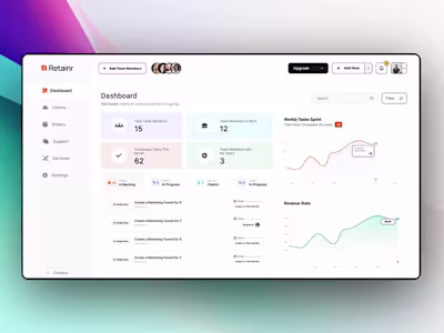 Retainr - SaaS Dashboard Redesign