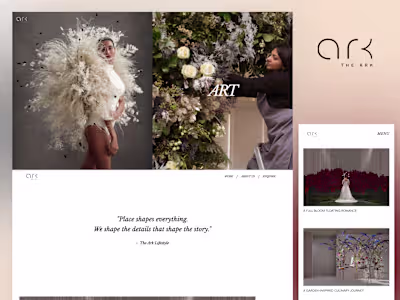 Luxury Website Redesign + Webflow for The Ark Lifestyle