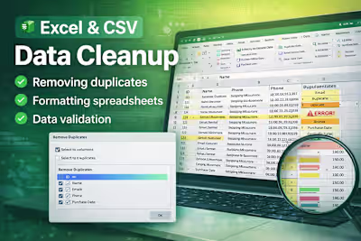 Excel & CVS Data Cleanup