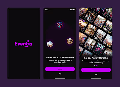 Onboarding experience for an Event
