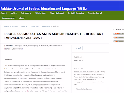 ROOTED COSMOPOLITANISM IN MOHSIN HAMID’S THE RELUCTANT FUNDAMEN…