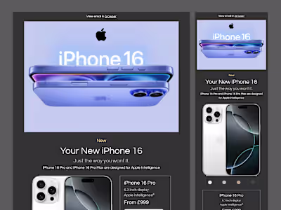 iPhone 16 Email Design