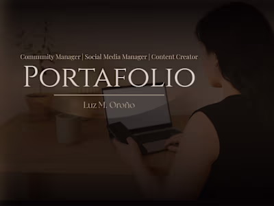 Portfolio Social Media & Community Manager & Content Creator