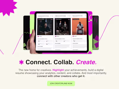 Launching Creatorland a networking platform for creators
