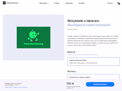 wizytowki.co - Product Page (Webflow+Shopify)
