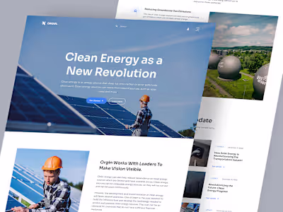 Origin - Clean Energy Landing Page by Jaisy Muhammad for SLAB D…