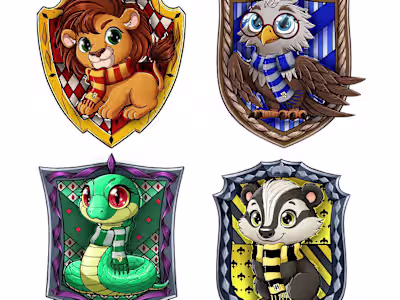 Sticker designs for a physical store