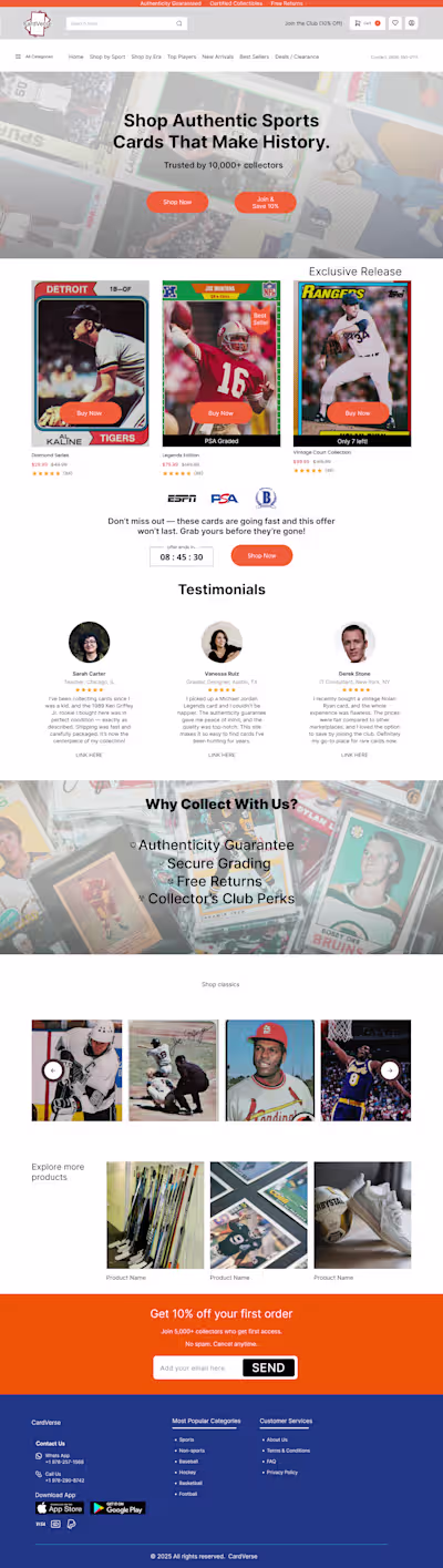 Enhancing the CardVerse online experience