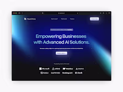 Neural Nova: Website Design and Framer Development
