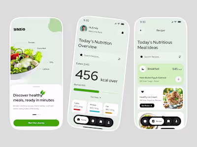 Nutrition App UI Design for Meal Planning