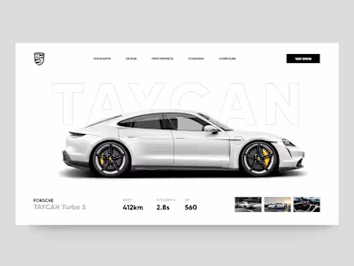 Porsche Taycan - Website Concept