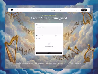 AI Music Composition Concept - Modern Renaissance Style