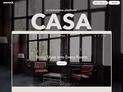 Furniture E-commerce Website Design - CASA