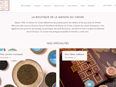 La Maison du Caviar E-commerce Revamp