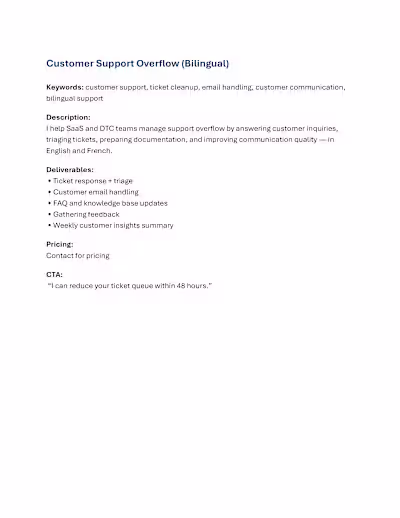 Please checkout some of my services