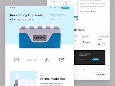 Redicine website design & development