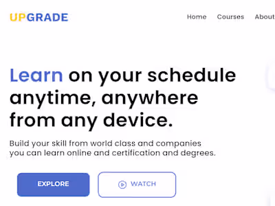 Upgrade Landing Page