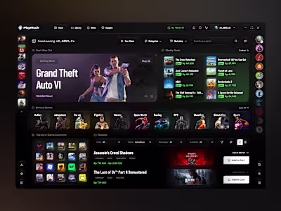 PlayMuch Gaming - Dashboard Store