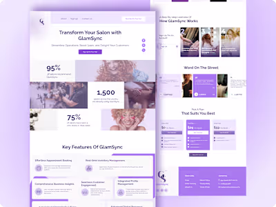 GlamSync: SaaS platform designed to digitize salon services