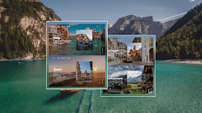 Travel website design