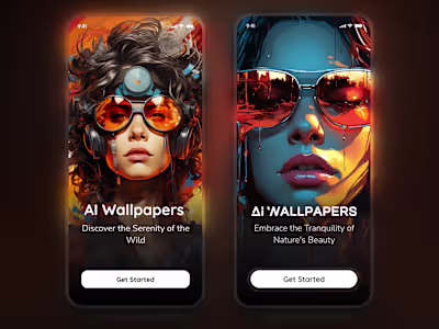 Splash Screen UI — AI Wallpaper App Branding Design