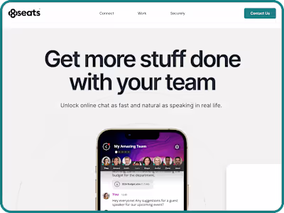8seats.com - Framer development with Nocoloco.co