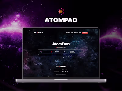 AtomPad – Multichain DeFi Platform Website UI/UX Design