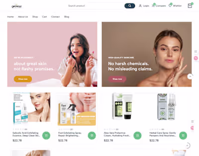 Geonoyc Ecommerce website design