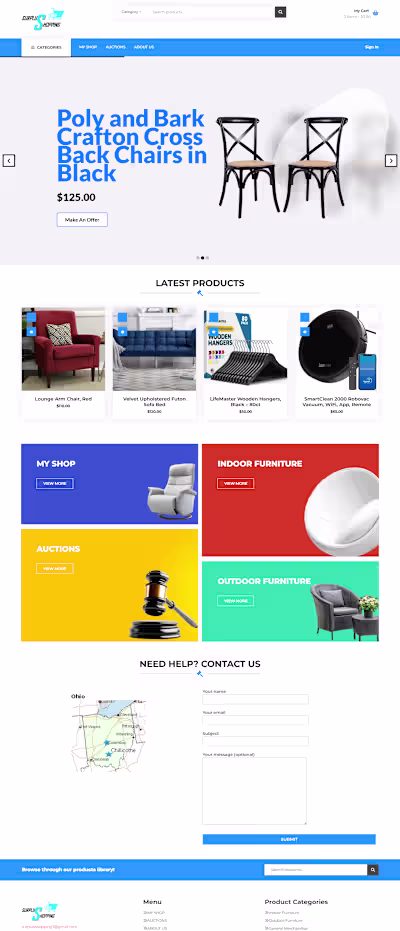 Auction Ecommerce Website For a USA Based Furniture Brand