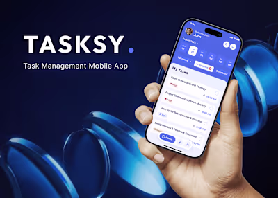Tasksy - Task Management Mobile App UI UX Design